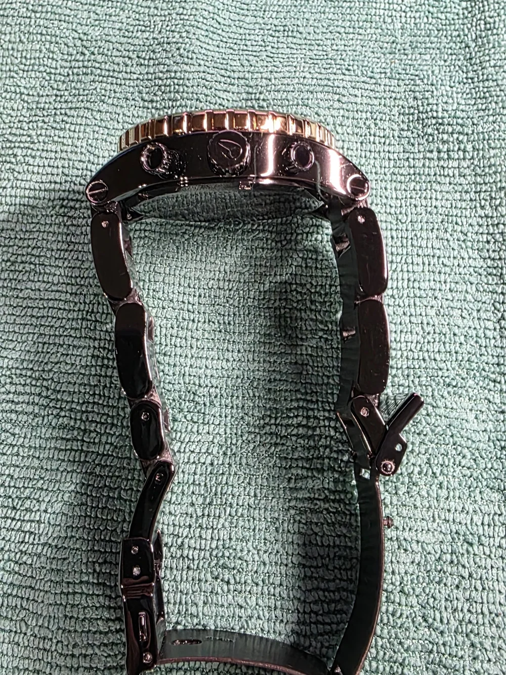Nixon Rare Brown Metal Chronograph Watch